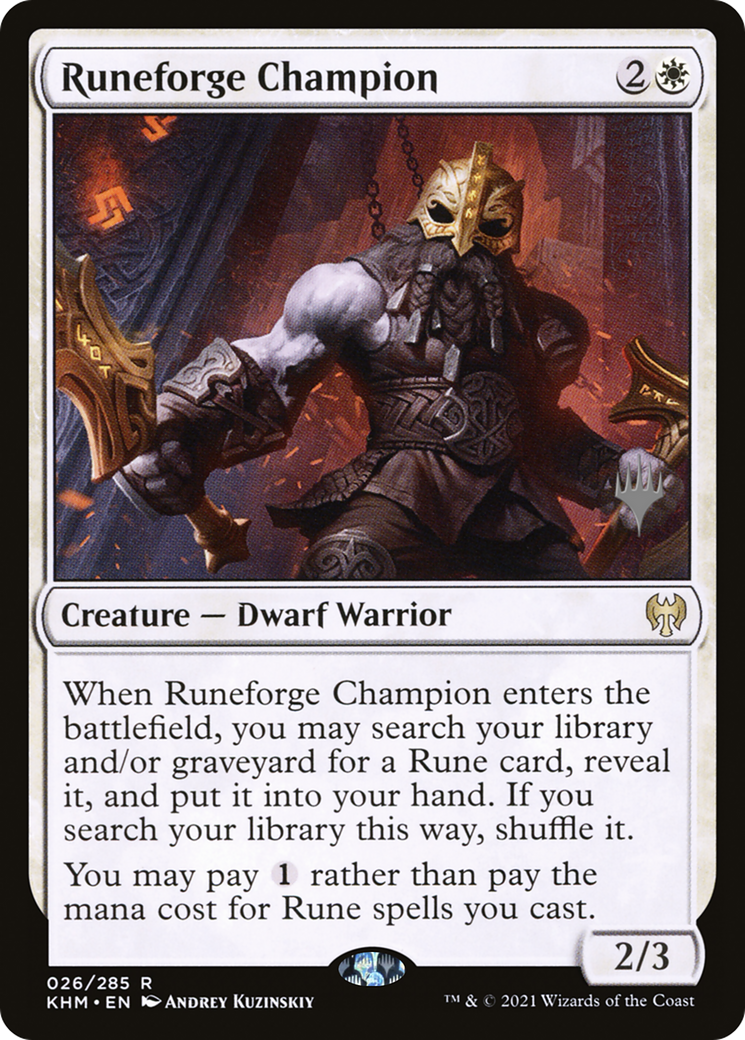 Runeforge Champion (PPKHM-26P) - Kaldheim Promos