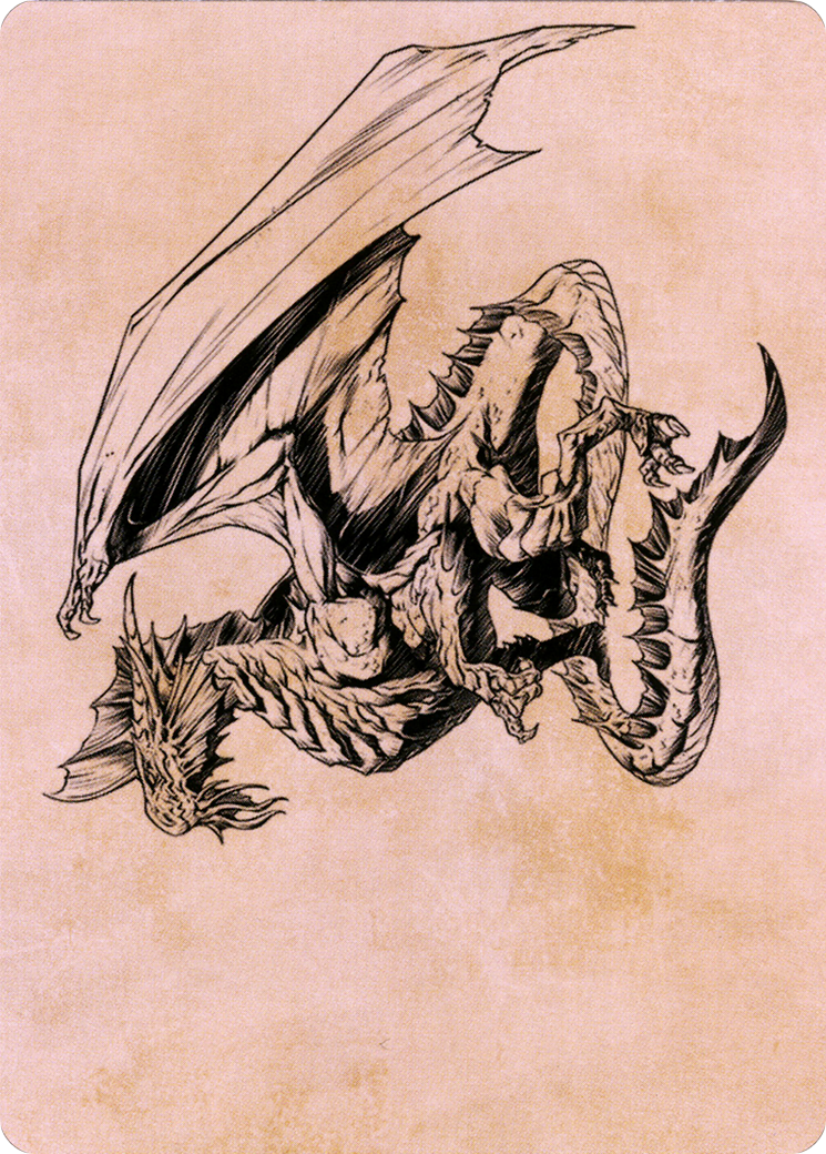 Ancient Silver Dragon // Ancient Silver Dragon (ACLB-047) - Battle for Baldur's Gate Art Series (Borderless)