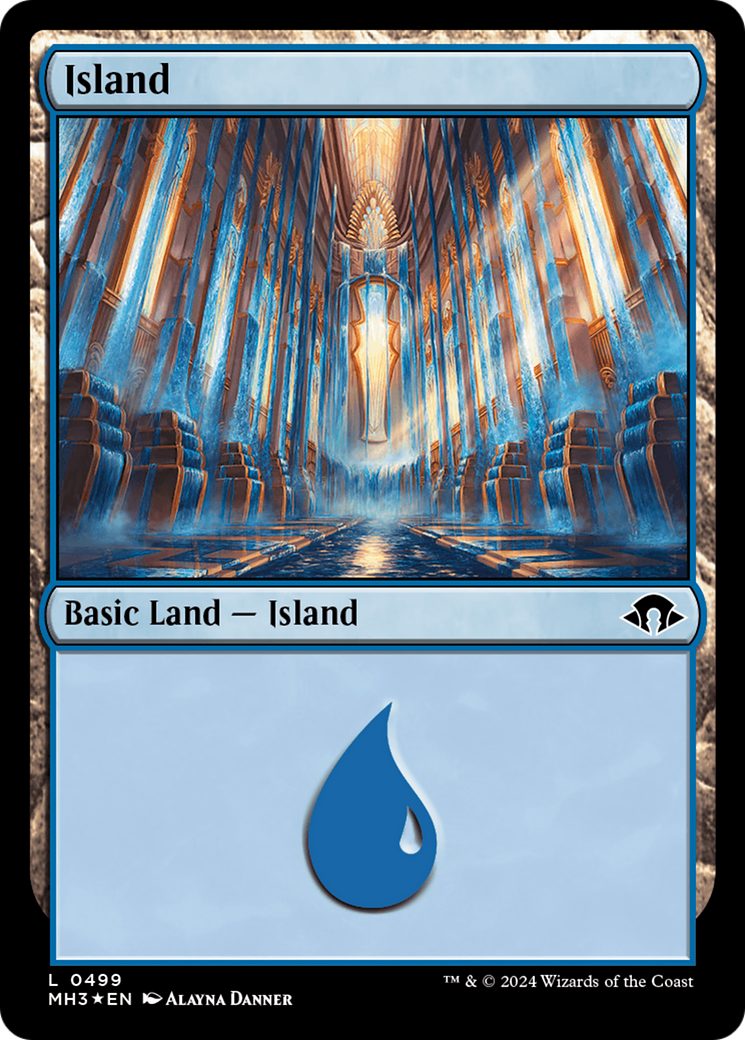 Island (0499) (Ripple Foil) (MH3-499) - Modern Horizons 3 Foil