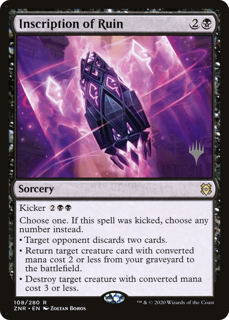 Inscription of Ruin (PPZNR-108) - Zendikar Rising Promos Foil