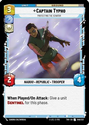 Captain Typho - Protecting the Senator (046/257) - Twilight of the Republic Foil