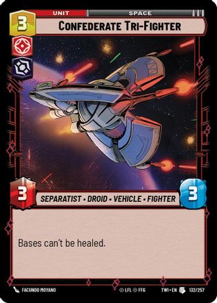 Confederate Tri-Fighter (132/257) - Twilight of the Republic Foil