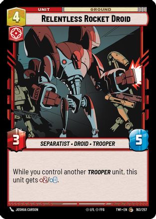 Relentless Rocket Droid (163/257) - Twilight of the Republic Foil