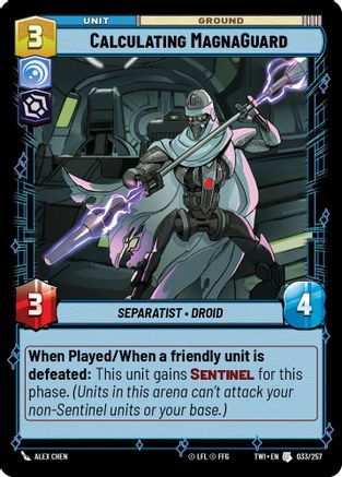 Calculating MagnaGuard (033/257) - Twilight of the Republic Foil
