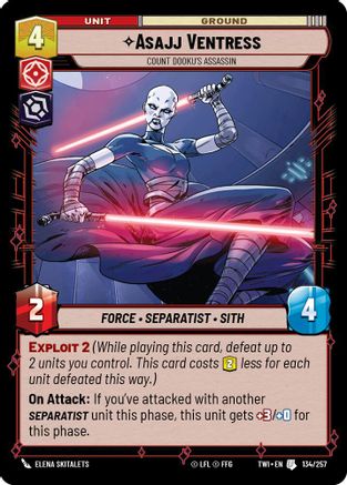 Asajj Ventress - Count Dooku's Assassin (134/257) - Twilight of the Republic Foil