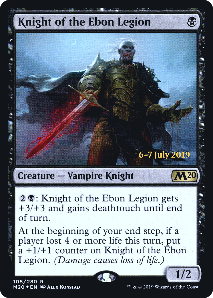 Knight of the Ebon Legion (PRE-105) - Core Set 2020 Promos Foil