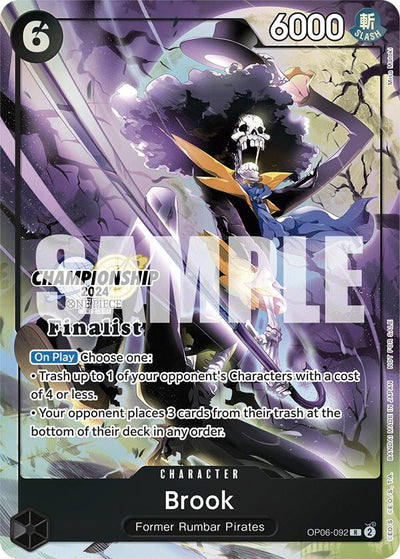 Brook (Championship 2024 Finalist Card Set) [One Piece Promotion Cards]