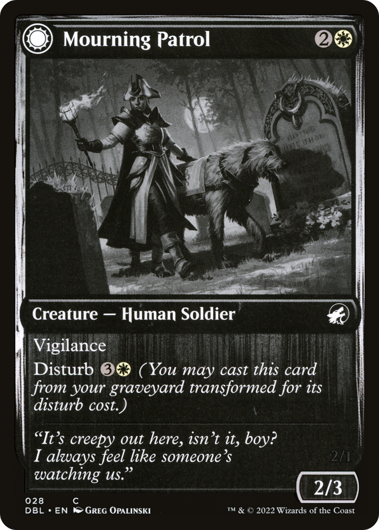 Mourning Patrol (DBL-028) - Innistrad: Double Feature: (Double Faced Transform)
