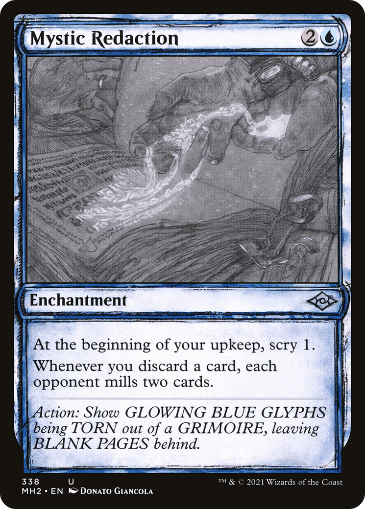 Mystic Redaction (Showcase) (MH2-338) - Modern Horizons 2: (Showcase) Foil