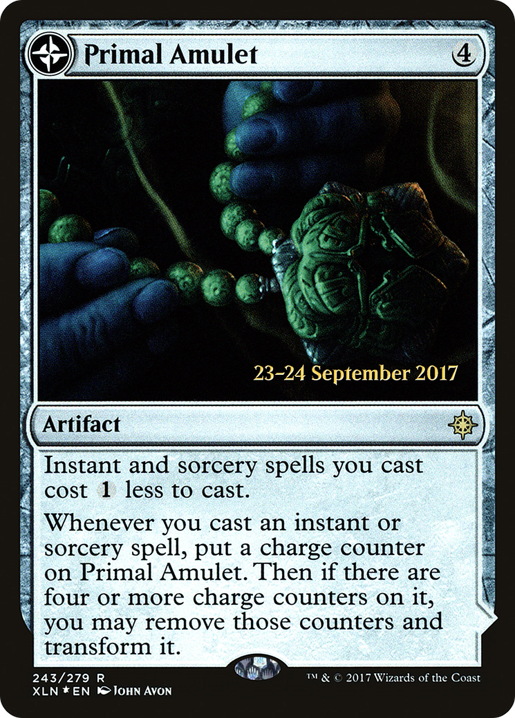 Primal Amulet (PRE-243) - Ixalan Promos: (compasslanddfc) Foil