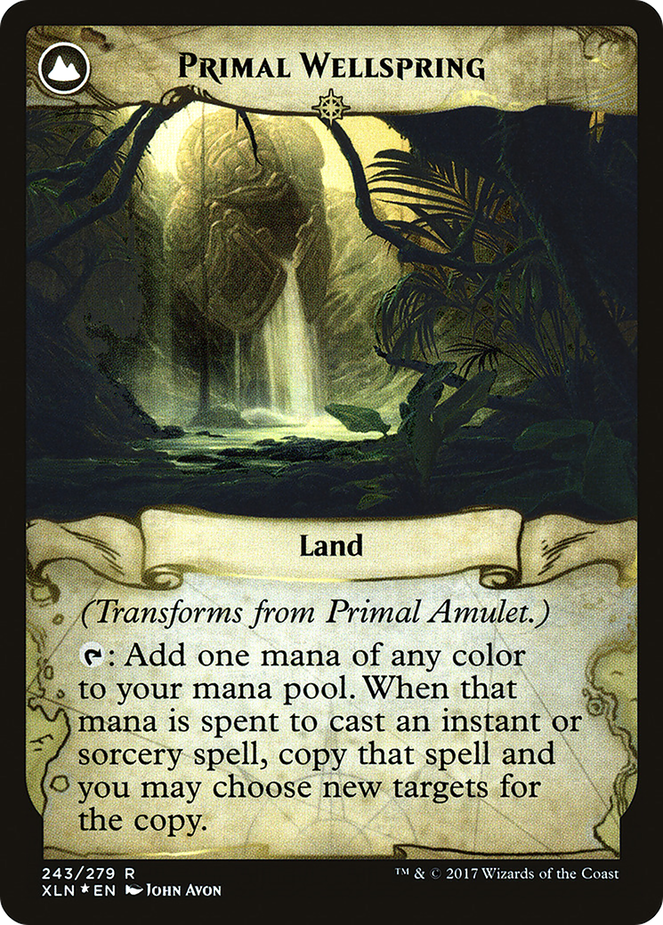Primal Amulet (PRE-243) - Ixalan Promos: (compasslanddfc) Foil
