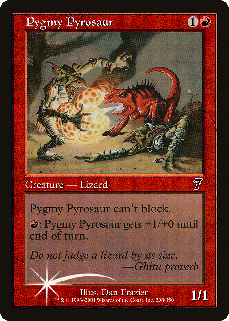 Pygmy Pyrosaur (7ED-208) - 7th Edition Foil