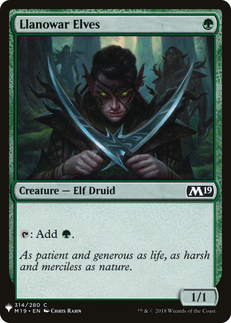 Llanowar Elves (LIST-M19-314) - The List