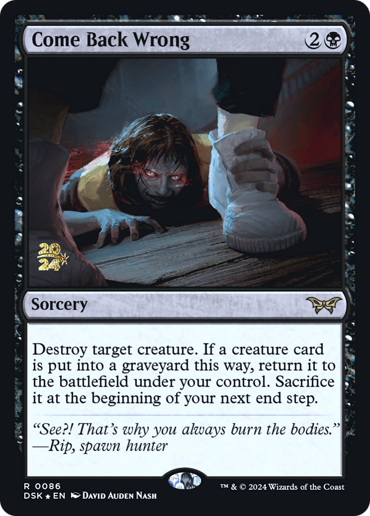 Come Back Wrong (0086) (PRE-086) - Duskmourn: House of Horror Promos Foil
