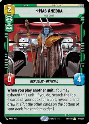 Mas Amedda - Vice Chair (101/257) - Twilight of the Republic Foil