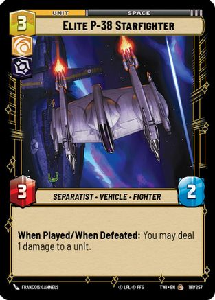 Elite P-38 Starfighter (181/257) - Twilight of the Republic Foil