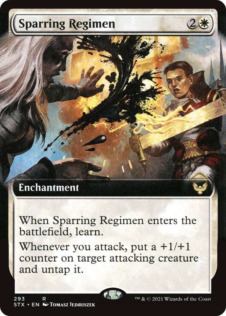 Sparring Regimen (Extended Art) (STX-293) - Strixhaven: School of Mages: (Extended Art)
