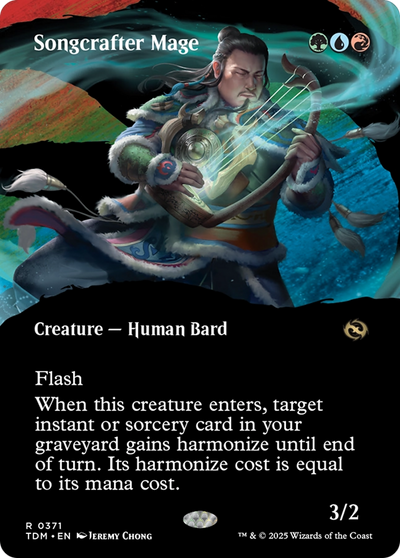 Songcrafter Mage (Borderless) (TDM-371) - Tarkir: Dragonstorm: (Showcase) (Borderless)