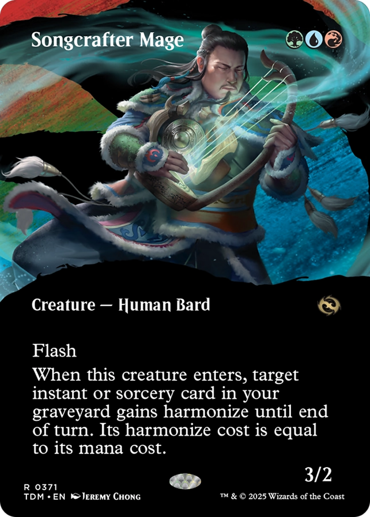 Songcrafter Mage (Borderless) (TDM-371) - Tarkir: Dragonstorm: (Showcase) (Borderless) Foil