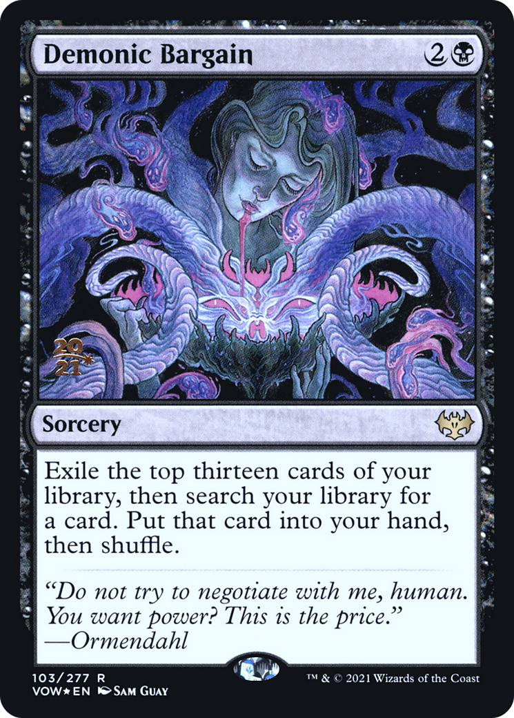 Demonic Bargain (PRE-103) - Innistrad: Crimson Vow Promos Foil