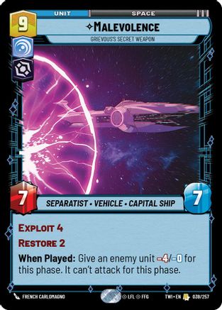 Malevolence - Grievous’s Secret Weapon (039/257) - Twilight of the Republic Foil