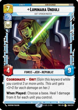 Luminara Unduli - Soft-Spoken Master (050/257) - Twilight of the Republic Foil
