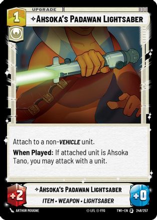 Ahsoka's Padawan Lightsaber (248/257) - Twilight of the Republic Foil