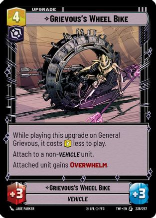 Grievous's Wheel Bike (236/257) - Twilight of the Republic Foil