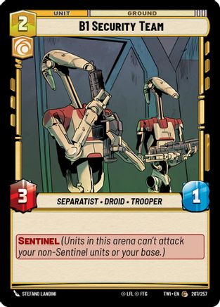 B1 Security Team (207/257) - Twilight of the Republic Foil