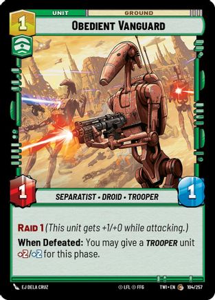 Obedient Vanguard (104/257) - Twilight of the Republic