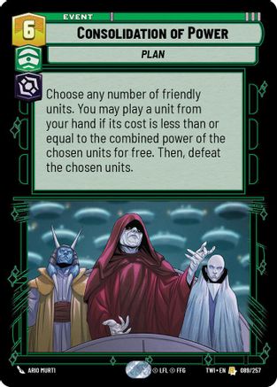 Consolidation of Power (089/257) - Twilight of the Republic Foil