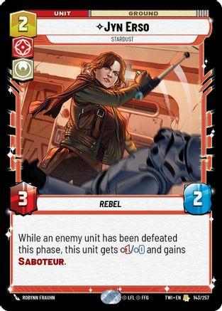 Jyn Erso - Stardust (143/257) - Twilight of the Republic Foil