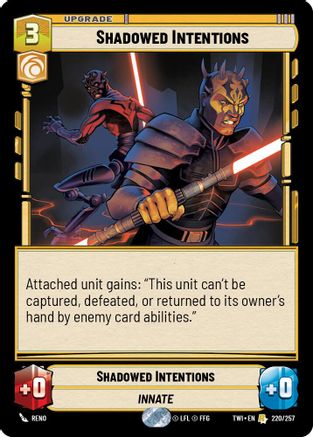 Shadowed Intentions (220/257) - Twilight of the Republic Foil
