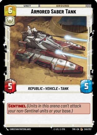 Armored Saber Tank (245/257) - Twilight of the Republic