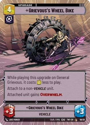 Grievous's Wheel Bike (Hyperspace) (06/20) - Twilight of the Republic Weekly Play Promos Foil