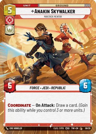 Anakin Skywalker - Maverick Mentor (Hyperspace) (08/20) - Twilight of the Republic Weekly Play Promos Foil