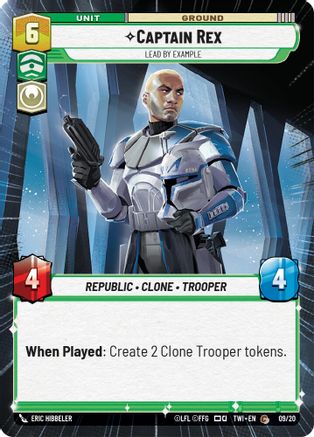 Captain Rex - Lead by Example (Hyperspace) (09/20) - Twilight of the Republic Weekly Play Promos Foil