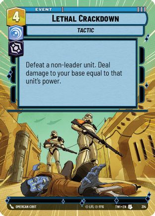 Lethal Crackdown (Hyperspace) (314) - Twilight of the Republic Foil