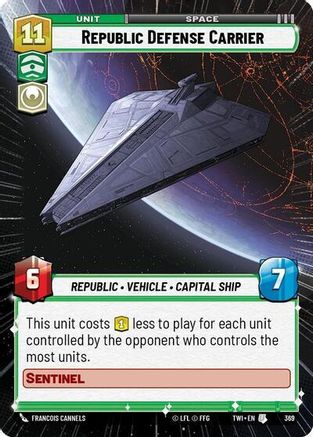 Republic Defense Carrier (Hyperspace) (369) - Twilight of the Republic Foil