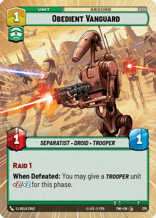 Obedient Vanguard (Hyperspace) (375) - Twilight of the Republic Foil