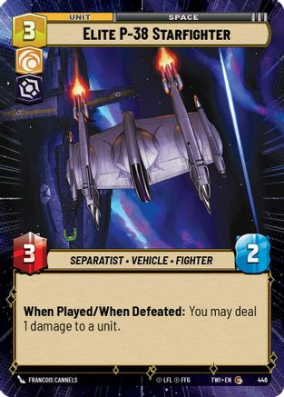 Elite P-38 Starfighter (Hyperspace) (446) - Twilight of the Republic Foil