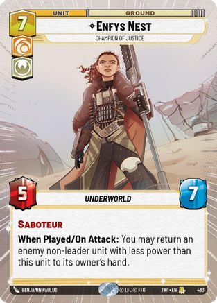 Enfys Nest - Champion of Justice (Hyperspace) (463) - Twilight of the Republic Foil