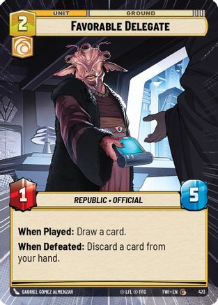 Favorable Delegate (Hyperspace) (473) - Twilight of the Republic Foil