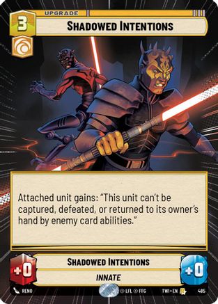 Shadowed Intentions (Hyperspace) (485) - Twilight of the Republic Foil