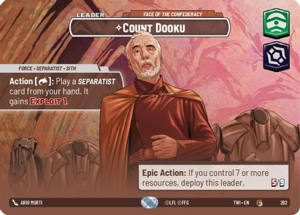 Count Dooku - Face of the Confederacy (Showcase) (262) - Twilight of the Republic Foil
