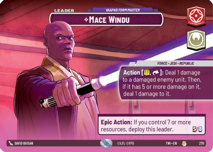 Mace Windu - Vaapad Form Master (Showcase) (270) - Twilight of the Republic Foil