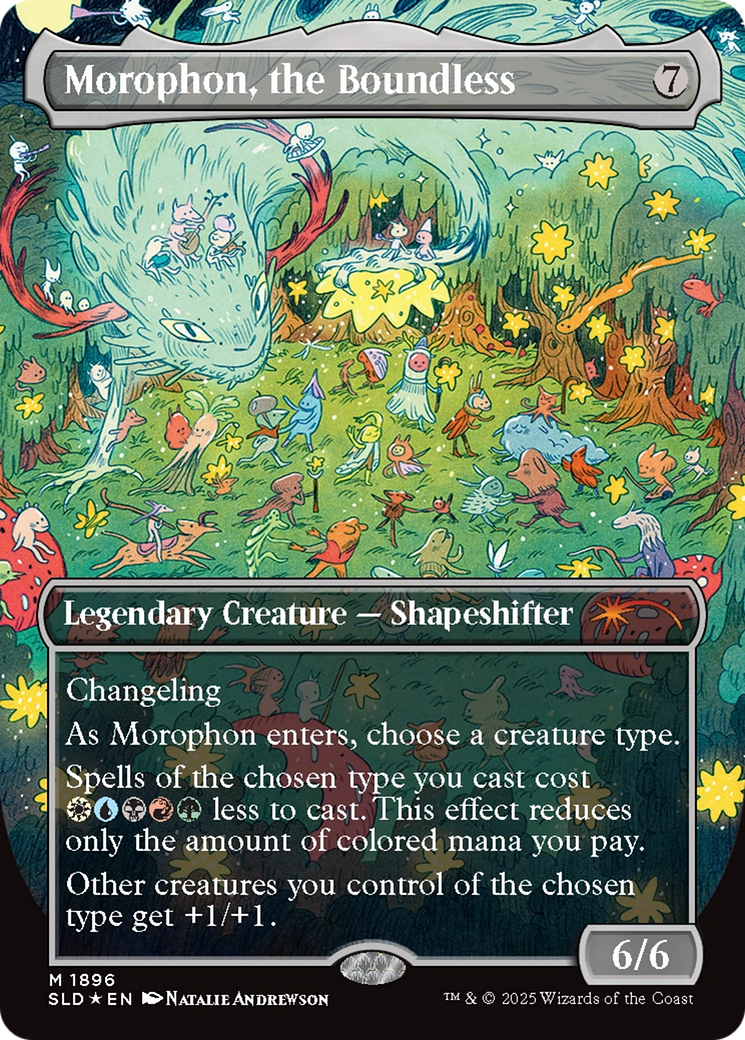 Morophon, the Boundless (Double Rainbow Foil) (SLD-1896) - Secret Lair Drop (Borderless) Foil
