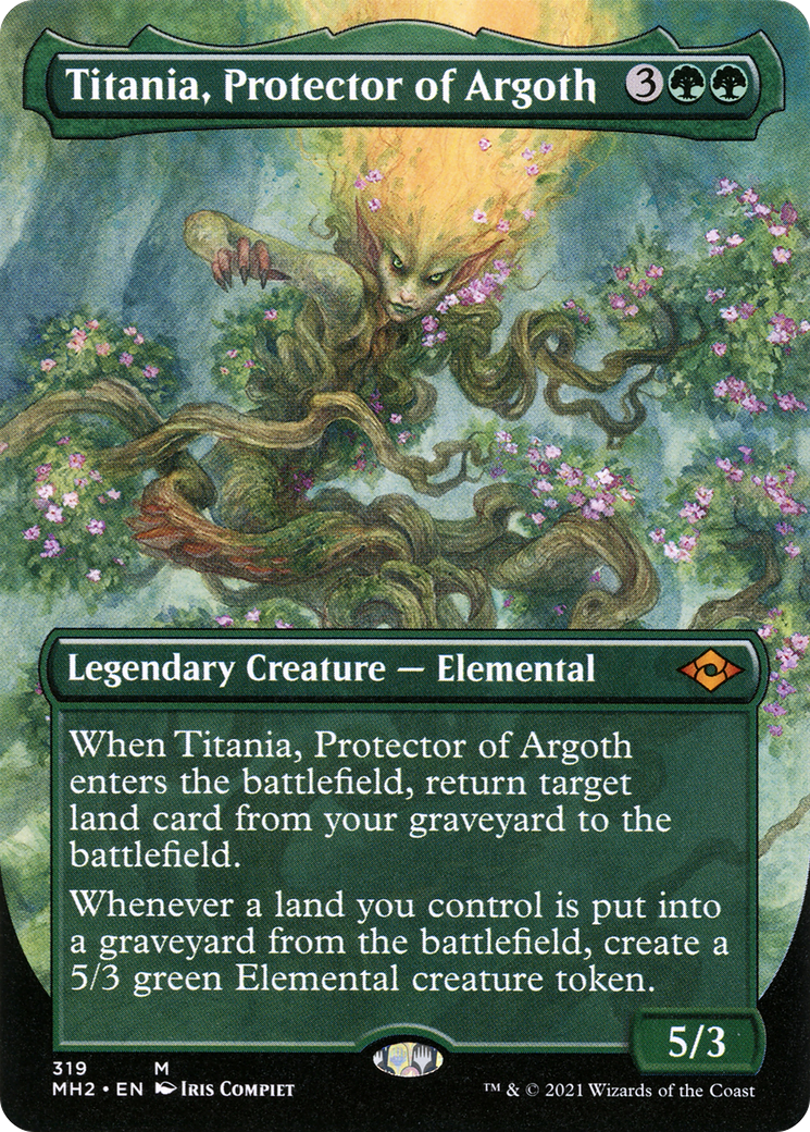 Titania, Protector of Argoth (Borderless) (MH2-319) - Modern Horizons 2 (Borderless)