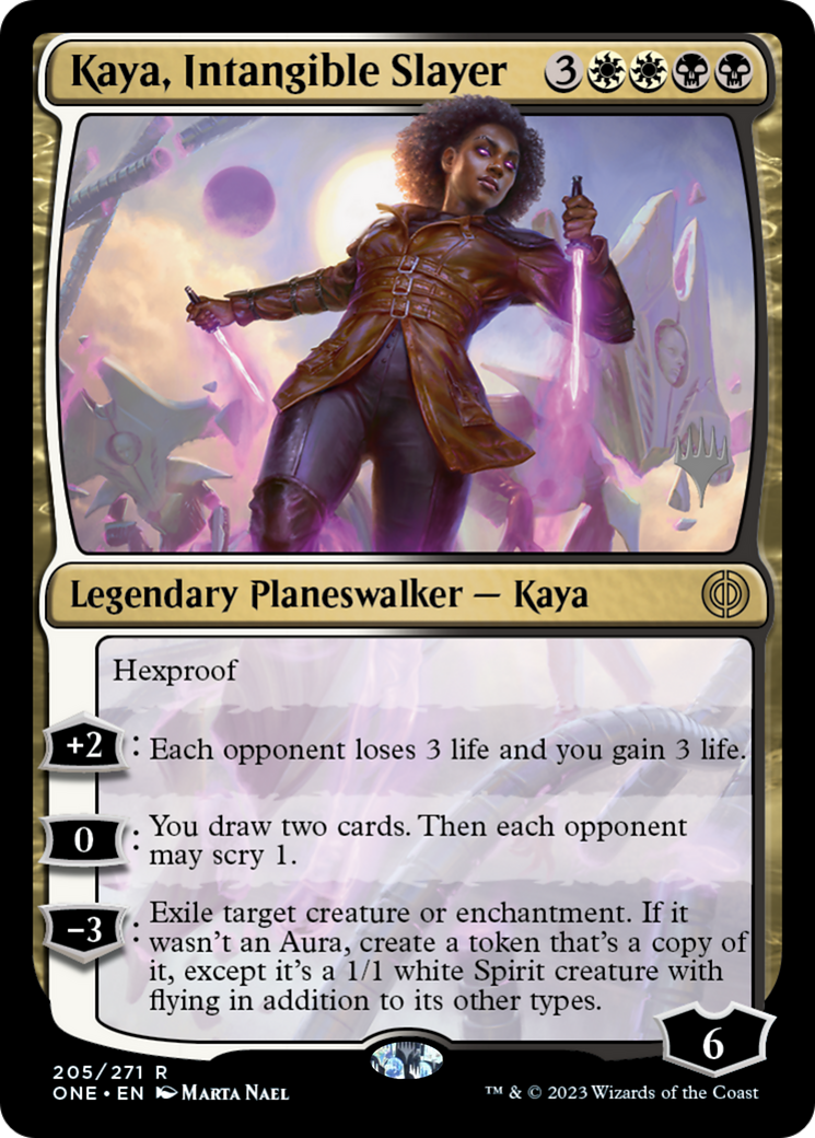 Kaya, Intangible Slayer (PPONE-205) - Phyrexia: All Will Be One Promos Foil