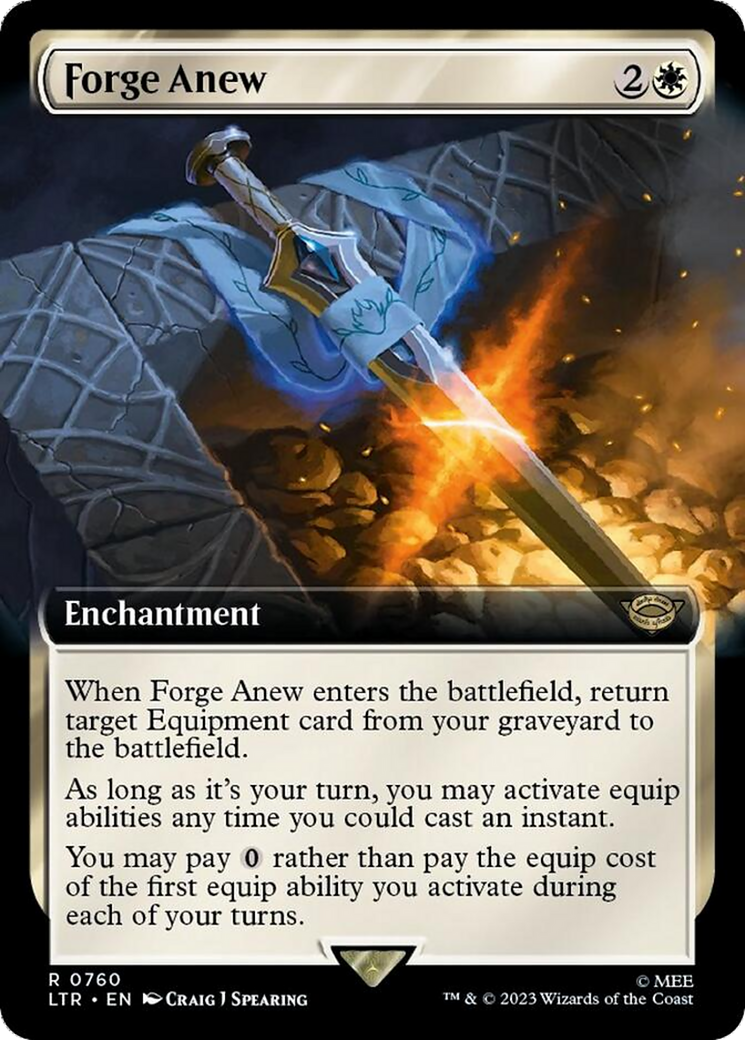Forge Anew (Extended Art) (Surge Foil) (LTR-760) - The Lord of the Rings: Tales of Middle-earth: (Extended Art) Foil